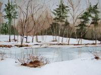Landscapes - Spring Thaw - Watercolor